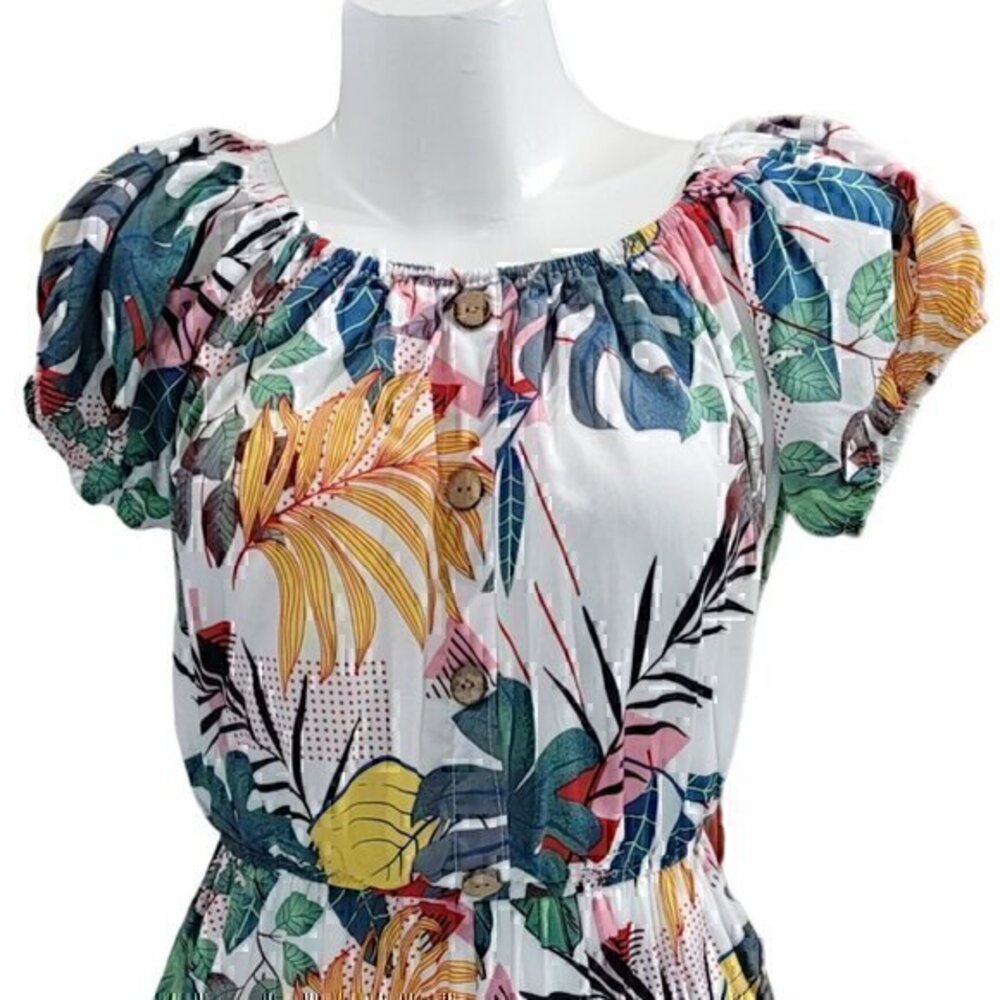 Women's Silk Romper Playsuit Shorts L/XL Multicolor - Picture 2 of 9